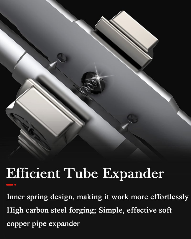 Wisscool Swaging Tool Pipe Tube Expander Hand Expanding Tool Refrigeration Tube Expander for Copper 1/4in-7/8in - Image 4
